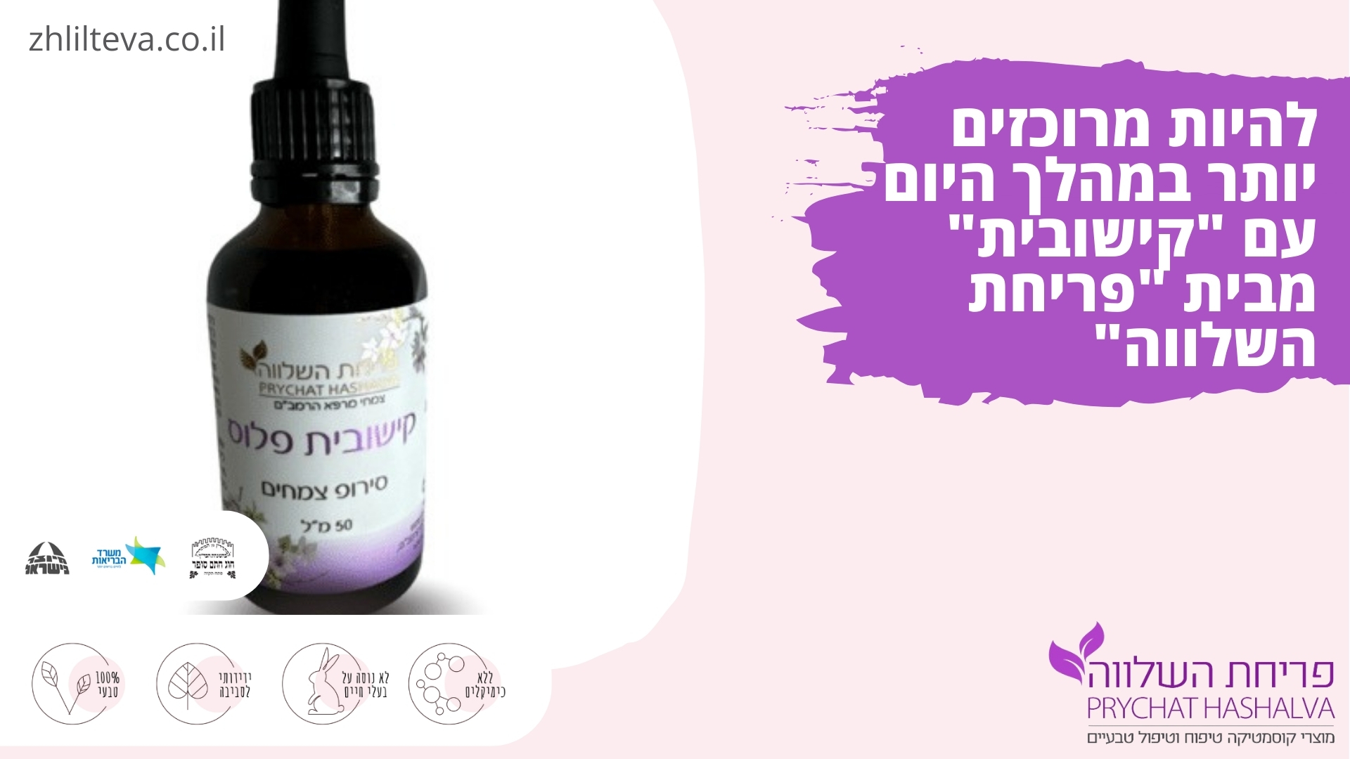 להיות מרוכזים יותר במהלך היום עם "קישובית" מבית "פריחת השלווה"
