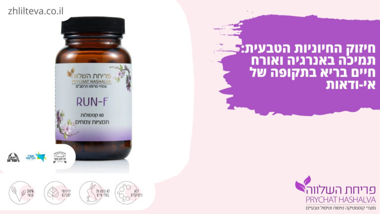 באנר של פריחת השלווה עם הצנצנת של תוספי האנרגה